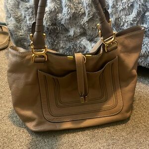 Chloe large Marcie tote in Nutmeg